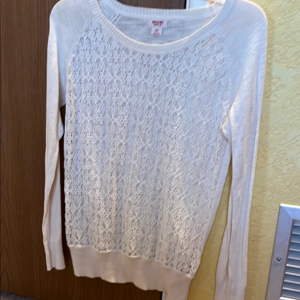 White Lace Sweater